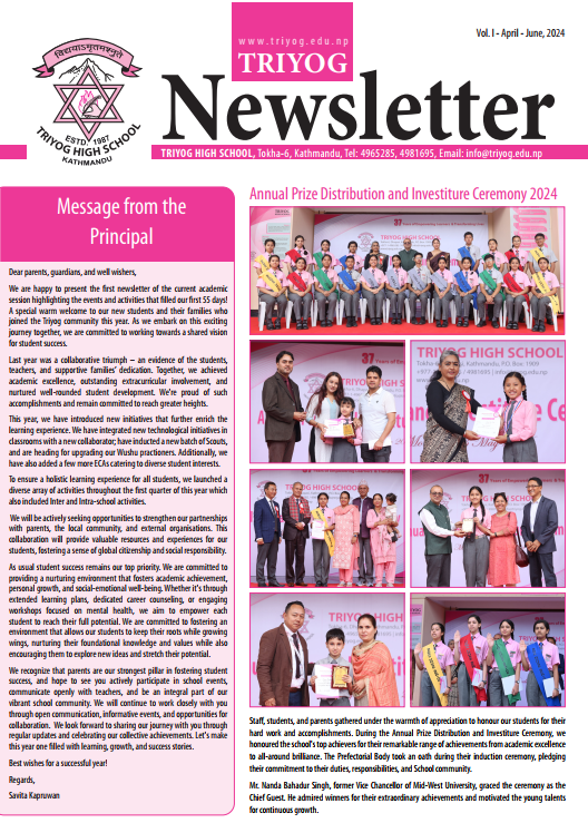 Triyog Newsletter April - June 2024